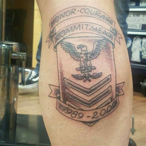 Navy Retirement Tattoo On My Right Calf Tattoos For Guys