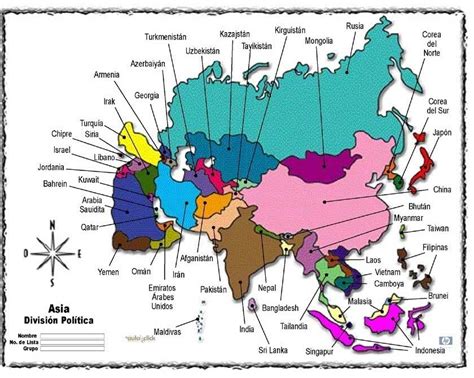 Mapa Politico De Asia Mapa Físico Geográfico Político Turístico Y