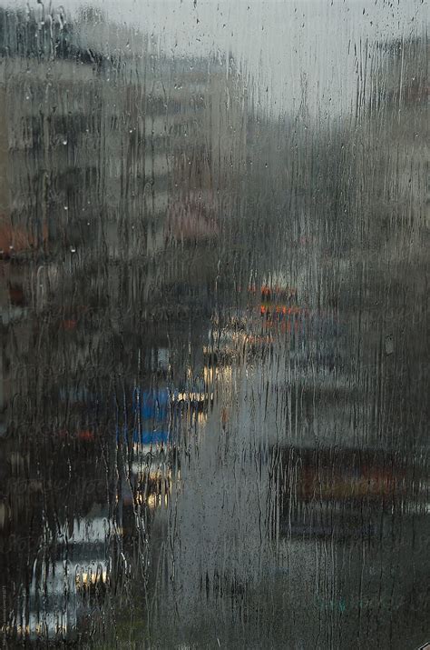 Rainy Gloomy Day Trough The Wet Window By Marija Anicic For Stocksy