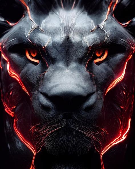 Premium Ai Image A Black Panther With Glowing Eyes