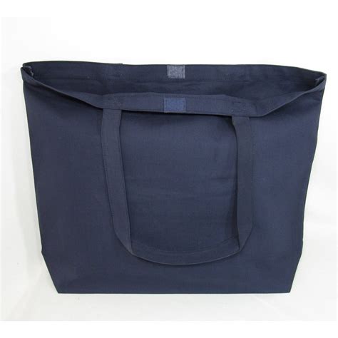 Tbf 23 Extra Large Canvas Tote Bag With Velcro Closure Beach Shopping Travel Tote Bag Navy