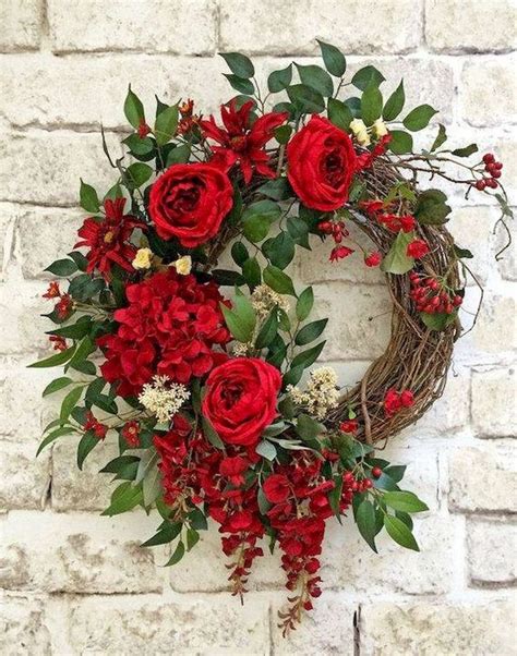 Lovely Valentines Wreath Design Ideas 45 Silk Flower Wreaths