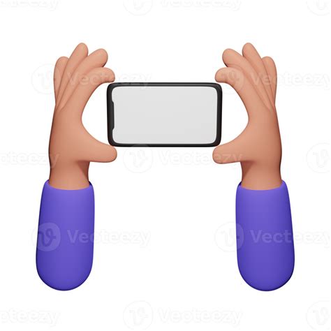 Two Hand Holding A Smartphone 3d Illustration 18884703 Png