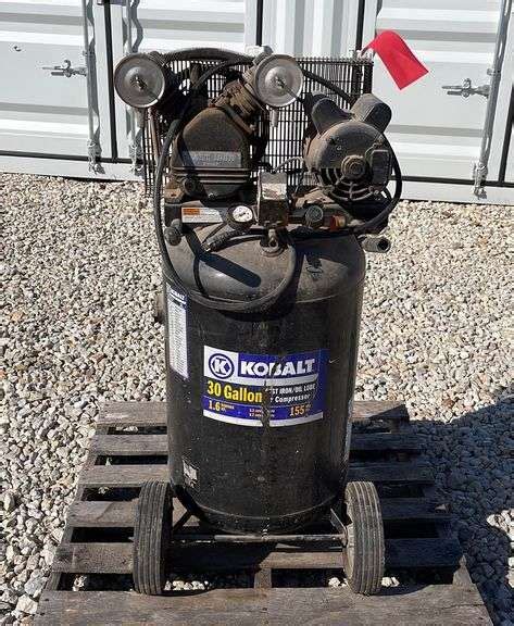 Kobalt 30 Gal 16 Hp Air Compressor Schneider Auctioneers Llc