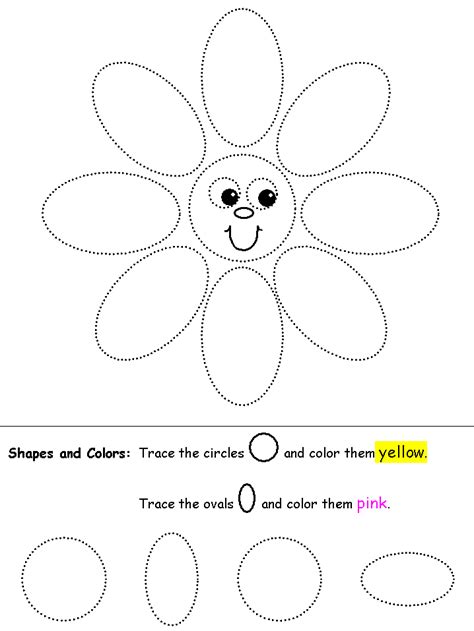 Oval Worksheets For Preschool