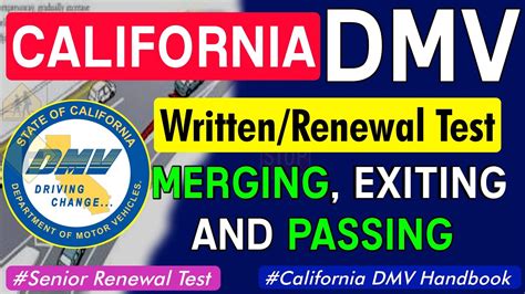 Dmv Written Test 2024 California Merging Exiting And Passing Ca Dmv