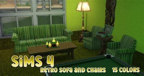 Comfy Couch Loveseat And Chairs For Sims 4 Violablu ♥ Pixels ♥