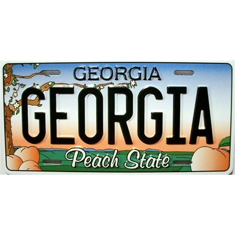 Georgia State License Plate Novelty Fridge Magnet