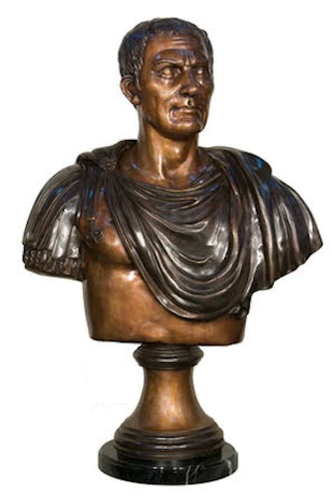 Julius Caesar Bust Bronze Sculpture