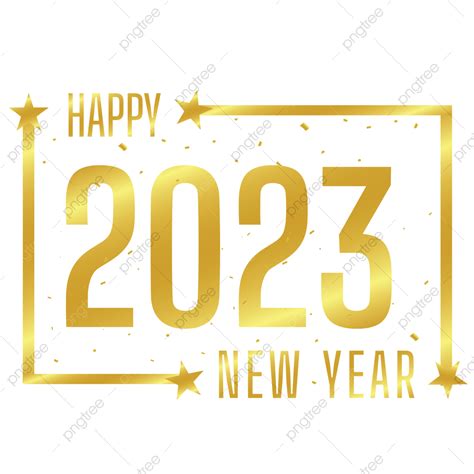 New Year 2023 Vector Hd Images Golden Happy New Year 2023 Golden