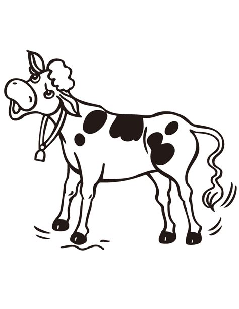 Cartoon Cow Coloring Pages Clipart Best