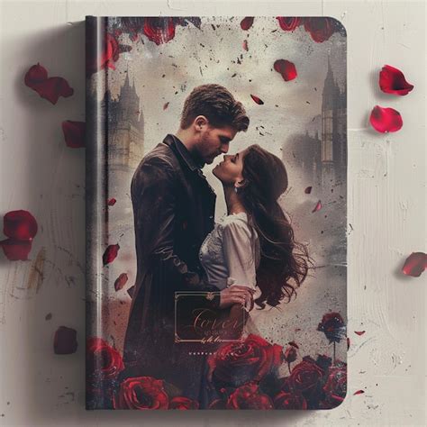 Romantic Love Story Book Cover Design Premium AI Generated Image