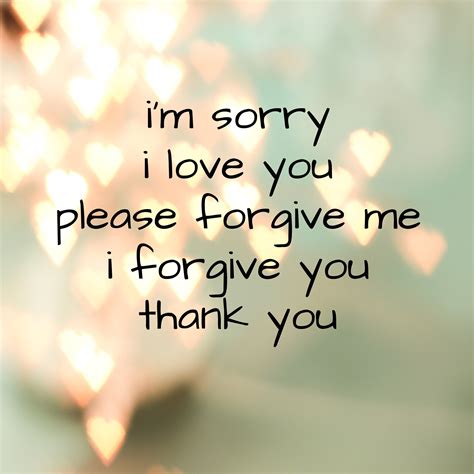 Im Sorry I Love You Please Forgive Me I Forgive You Thank Etsy