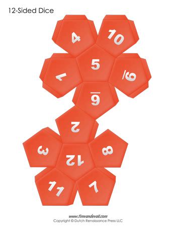 Give yourself 25 xp if you already knew that! 12 Sided Dice Template - Red - Tim's Printables