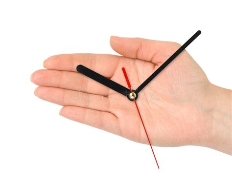Hand With Clock Hands Stock Image Image Of Clock Minute 34712179