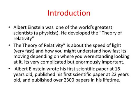 Albert Einstein Introduction