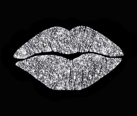 Silver Glitter Kiss Digital Art By Tina Lavoie