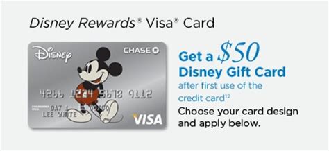 Maybe you would like to learn more about one of these? Disney Rewards Visa Card | Get a $50 Disney Gift Card after first use of the credit card13 ...