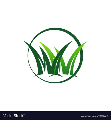 Grass Remover Lawn Mower Logo Design Template Vector Image