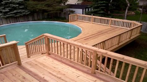 33 Foot Above Ground Pool Deck Plans Youtube