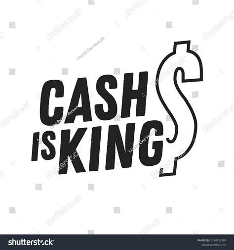 Cash King Cash Text Dollar Sign Stock Vector Royalty Free 2174012503