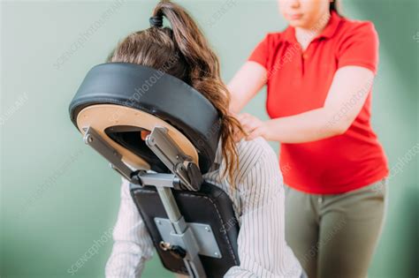chair massage stock image f037 2397 science photo library