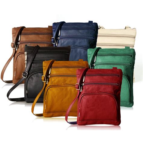 Soft Leather Crossbody Bag With Wallet 8 Colors