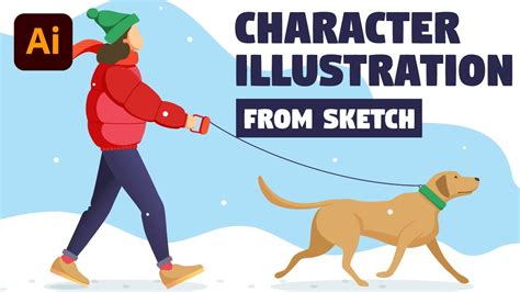 Character Illustration Adobe Illustrator Tutorial How To Draw Sketch