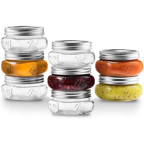 Ball Wide Mouth Mason Jars 8 Oz 8 Pack With Airtight Lids And Bands