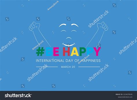 World Happiness Day Vector Background Template Stock Vector Royalty