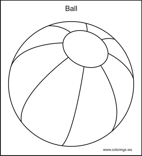 Beach Ball 169192 Objects Printable Coloring Pages