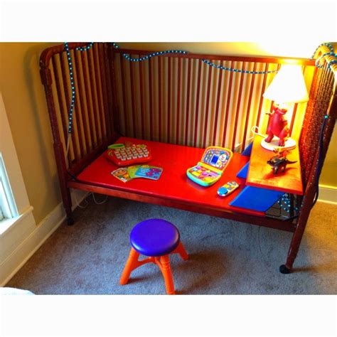 14 Best Crib Into A Desk Images On Pinterest Desk Old Cribs And Crib