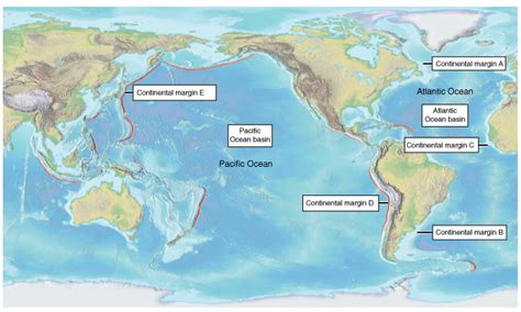 Solved Part B Ocean Basin Size And Continental Margins Ocean