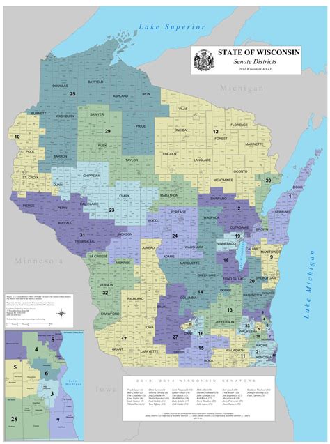 Map Actual State Senate Districts