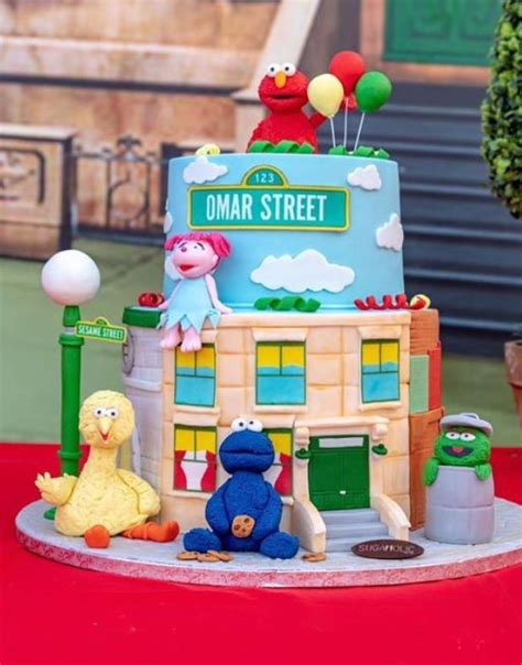 The Sesame Street Birthday Cake Is On Display