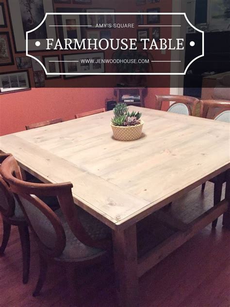 Here's a beautiful diy farmhouse table that features a stunning table along with two benches. How To Build A DIY Square Farmhouse Table Plans ...