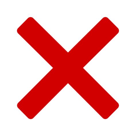 Fechar ícone E X Vermelho Símbolo Png
