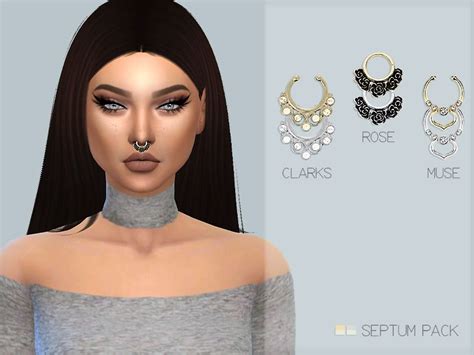 Septum Pack By Grafity Sims 4 Piercings Sims
