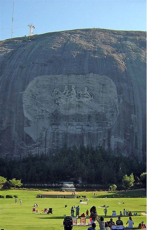 The Confederate Memorial Carving Stone Mountain Ga Is The Largest