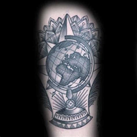 80 Globe Tattoo Designs For Men Traveler Ink Ideas
