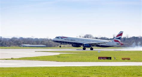 British Airways Airbus A321 231 Landing At Manchester Airport Uk