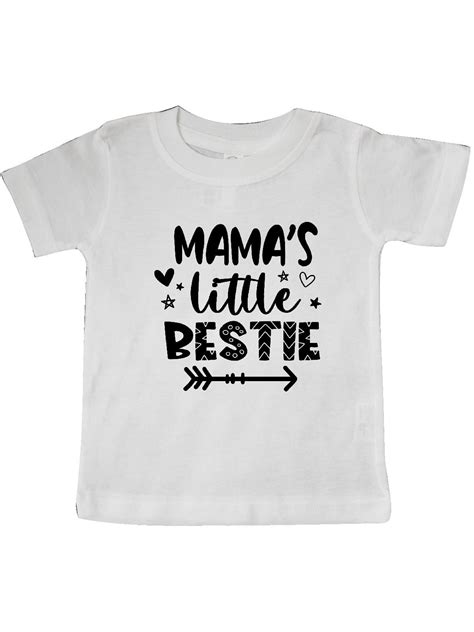 Mamas Little Bestie With Arrow And Hearts Baby T Shirt