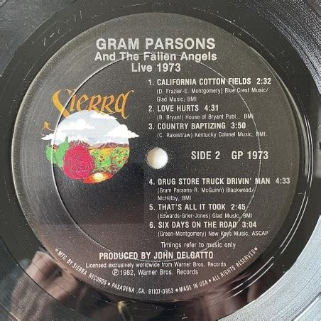 Gram Parsons And The Fallen Angels Live
