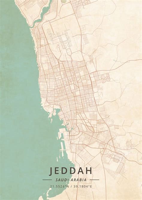 A Map Of The City Of Jeddah Saudi