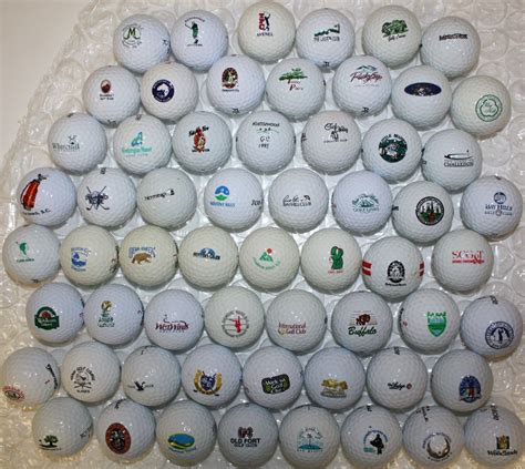 Lot Detail 60 Different Logo Golf Balls From Us Europe Courses And