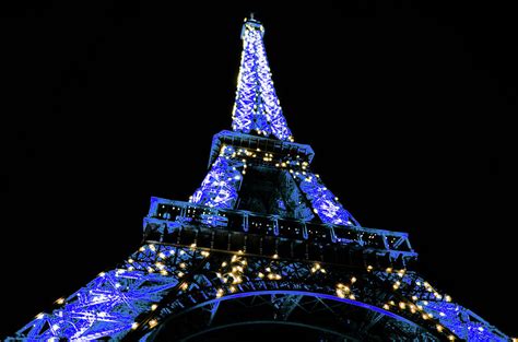 Paris Eiffel Tower 10 Blue Photograph By Del Art
