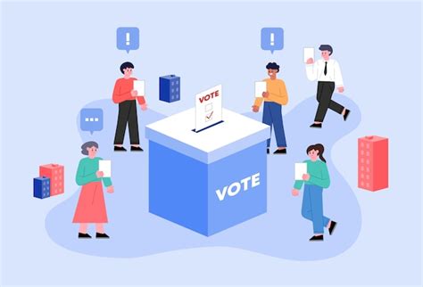 concepto de votación y elección vector premium
