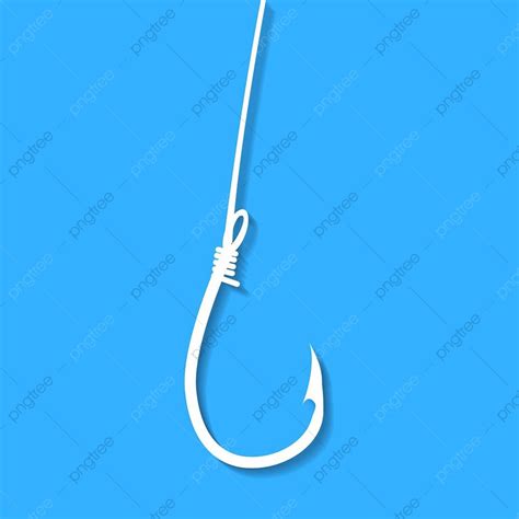 Hooked Fish Clipart Hd Png Barbed Fish Hook Illustration On Blue