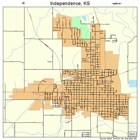 Independence Kansas Street Map 2033875