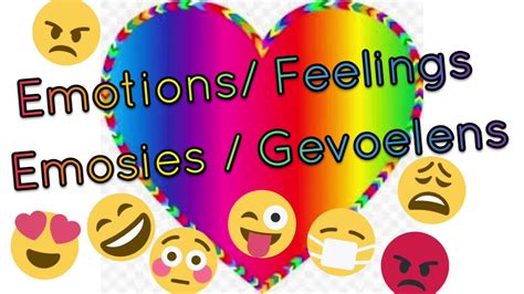 Emotions Emosies In Afrikaans And English Gr1 3 Youtube
